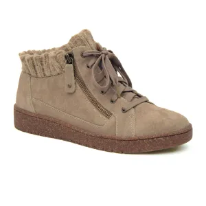 Aetrex Bonnie Ankle Boot (Women) - Taupe Suede