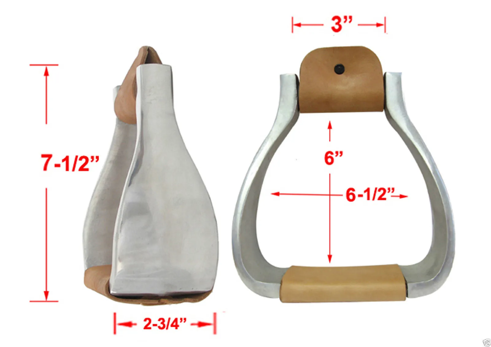 AJ Tack Aluminum 3" Stirrups