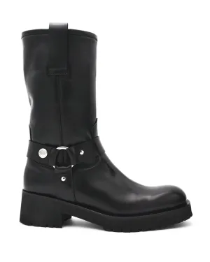 Alberto Fasciani Isabel Black Pull-On Biker Boot