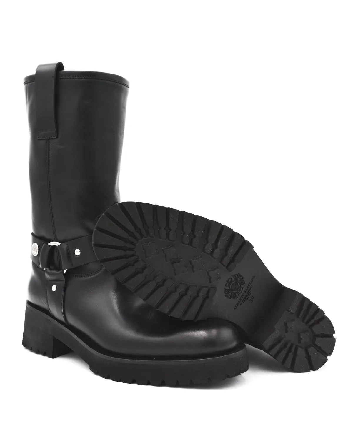 Alberto Fasciani Isabel Black Pull-On Biker Boot