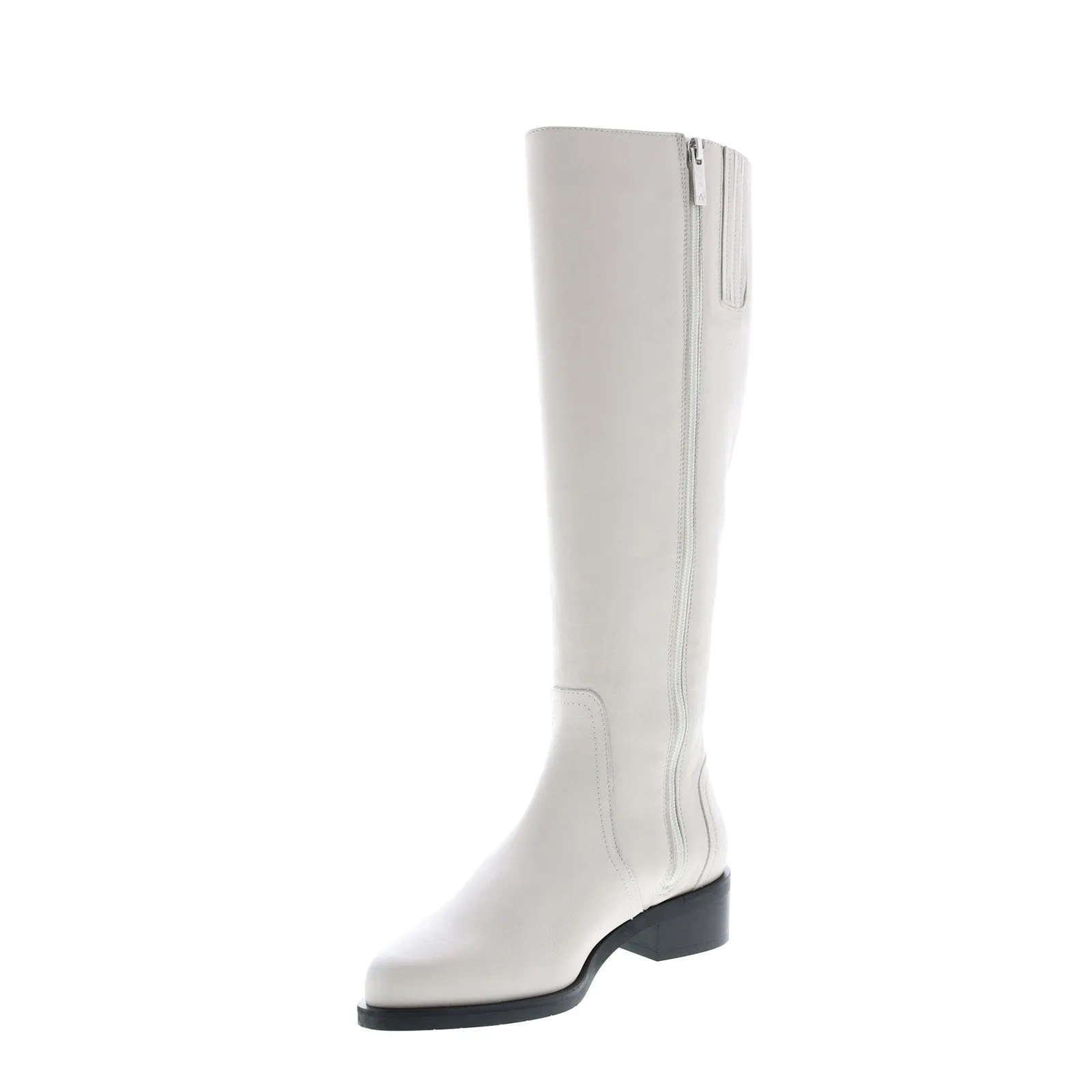 Aquatalia Gracelynn Calf 34L3686-OWH Womens White Leather Zipper Knee High Boots