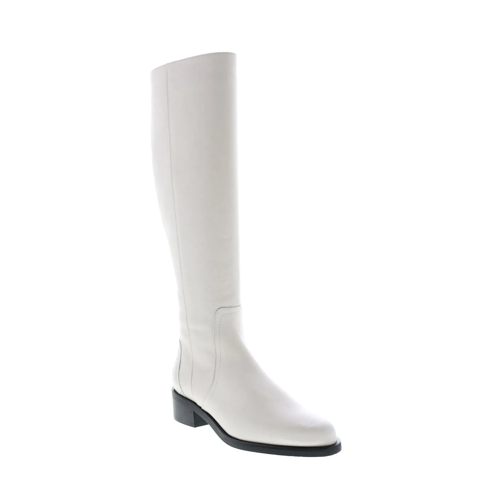 Aquatalia Gracelynn Calf 34L3686-OWH Womens White Leather Zipper Knee High Boots