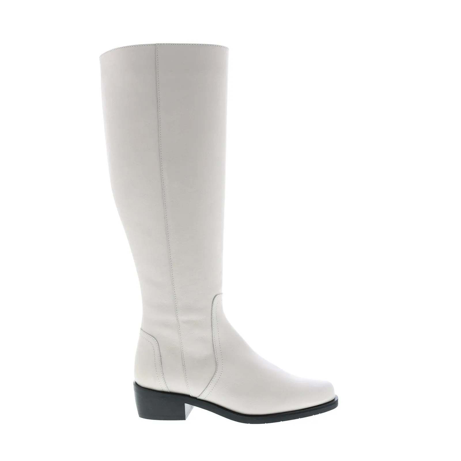 Aquatalia Gracelynn Calf 34L3686-OWH Womens White Leather Zipper Knee High Boots