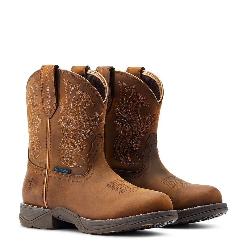 ARIAT WOMEN'S Style No. 10044411 Anthem Round Toe Shortie Waterproof Western Boot