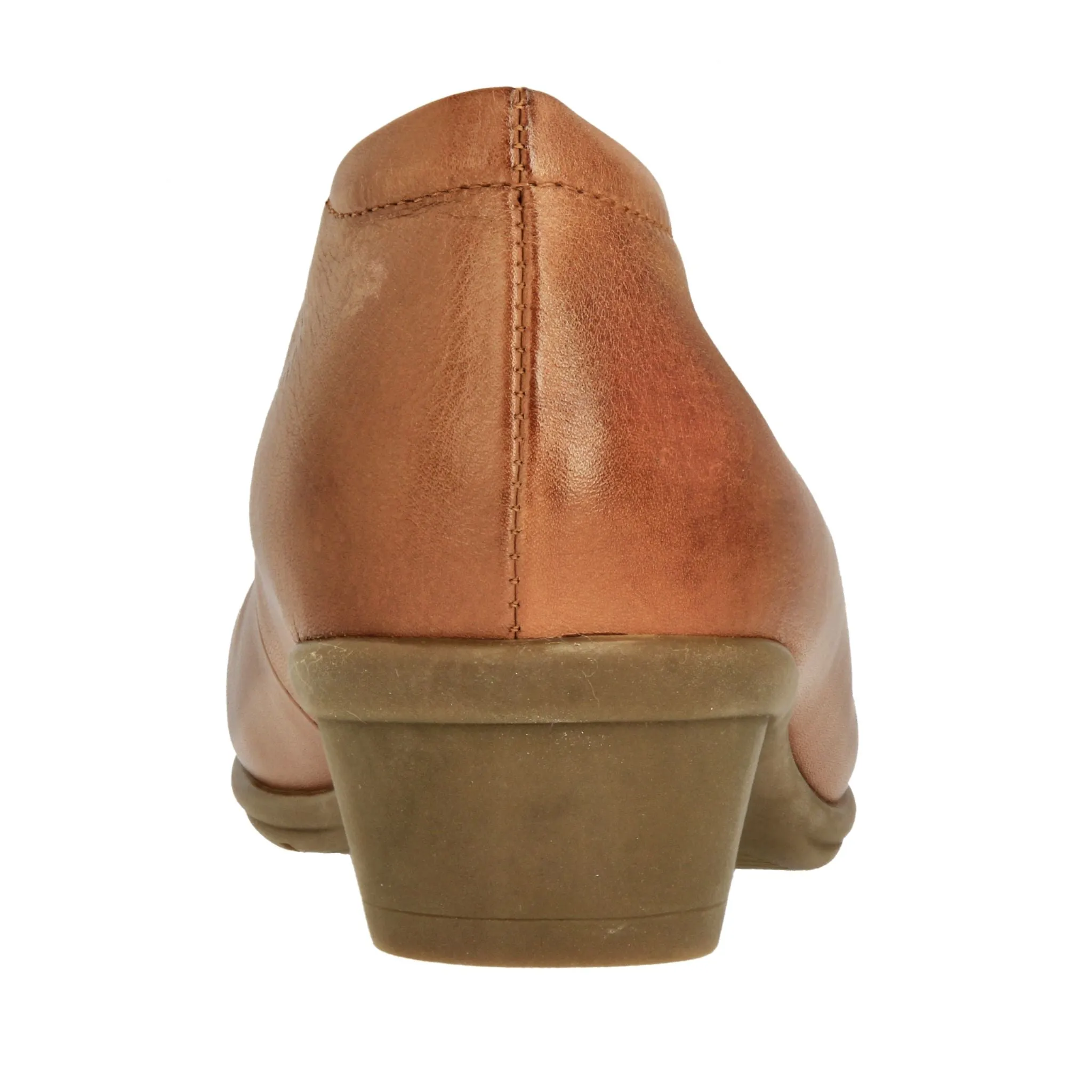 Barani Tan Leather Heels (Short)