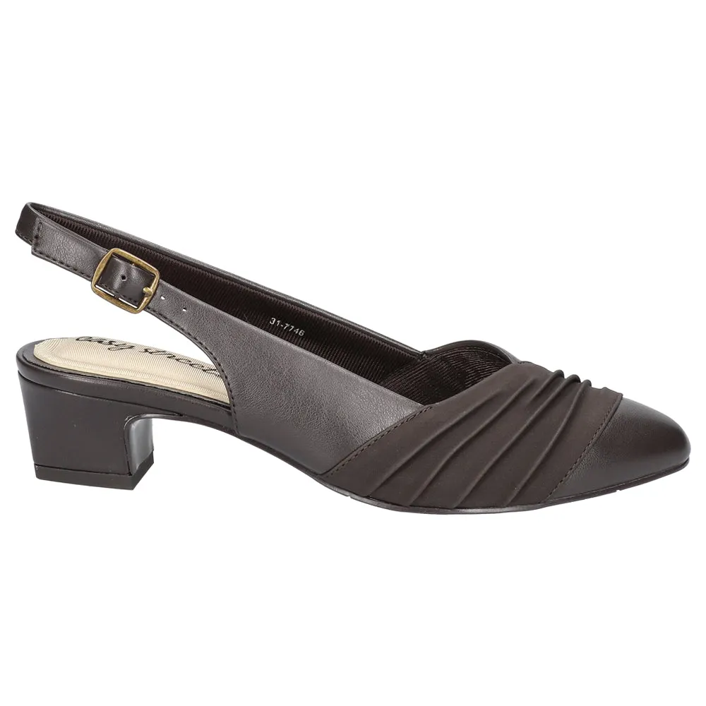 Bates Round Toe Slingback Pumps