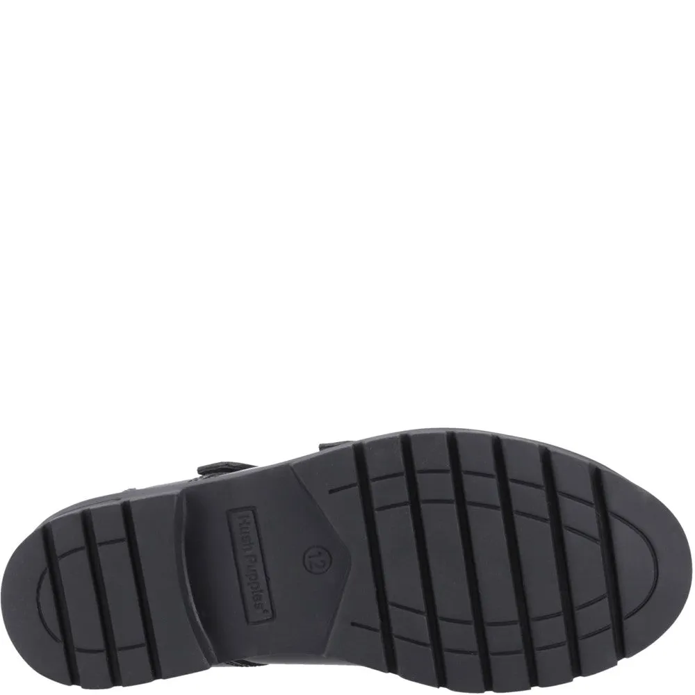 Black Ella Patent Junior School Shoes