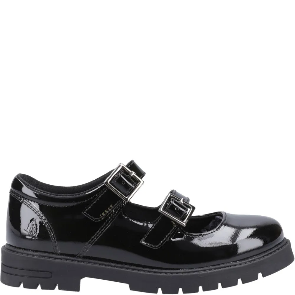 Black Ella Patent Junior School Shoes