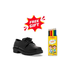 Boys Black School Shoes SK1074