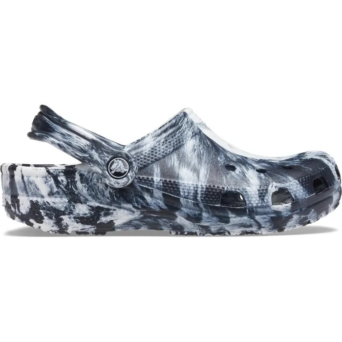 Crocs - Classic Marbled Clog (White /Black)