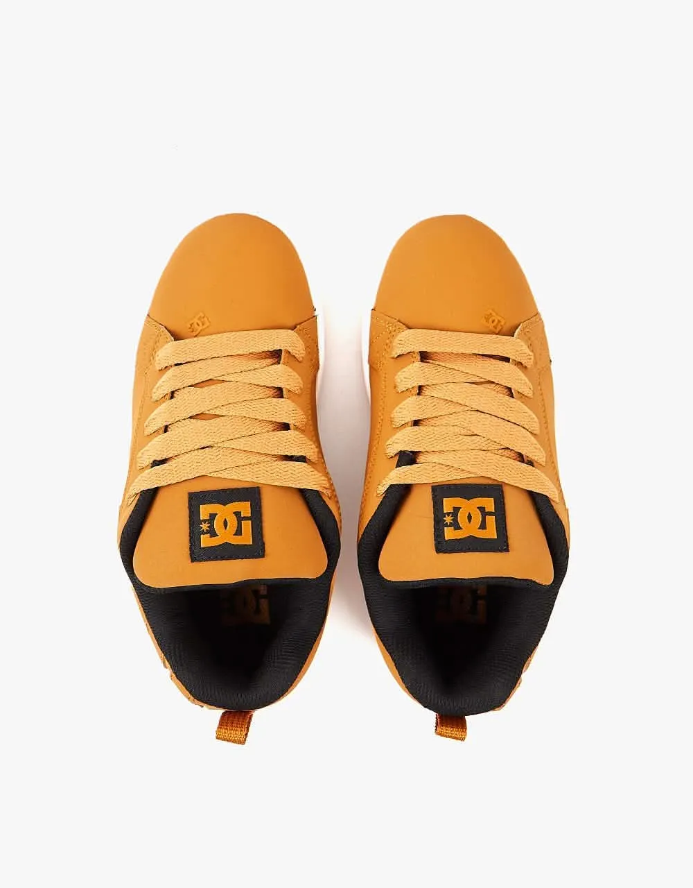 DC Court Graffik Kids Skate Shoes - Wheat/White