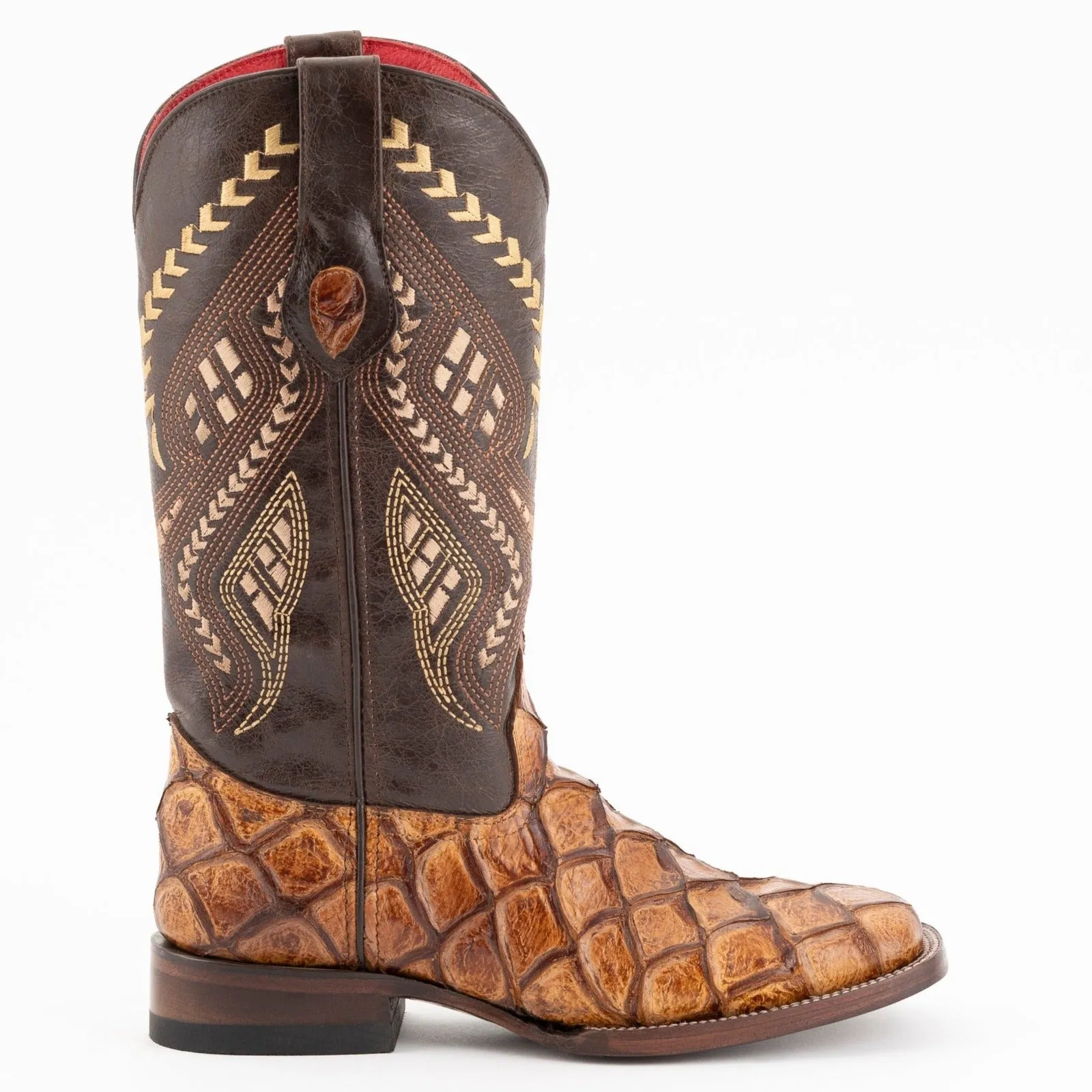 Ferrini Women's Bronco Pirarucu Print Square Toe Boots 93393-61