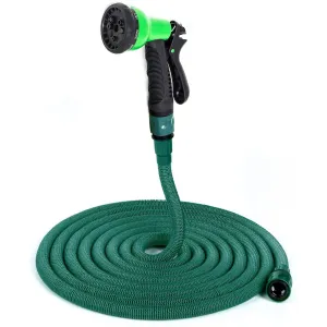 Flexible Garden Hose With Garden Sprayer I Stretchable Water Hose With Faucet