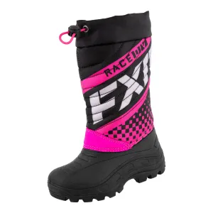 FXR Youth Boost Snowmobile Boots Black/Fuchsia