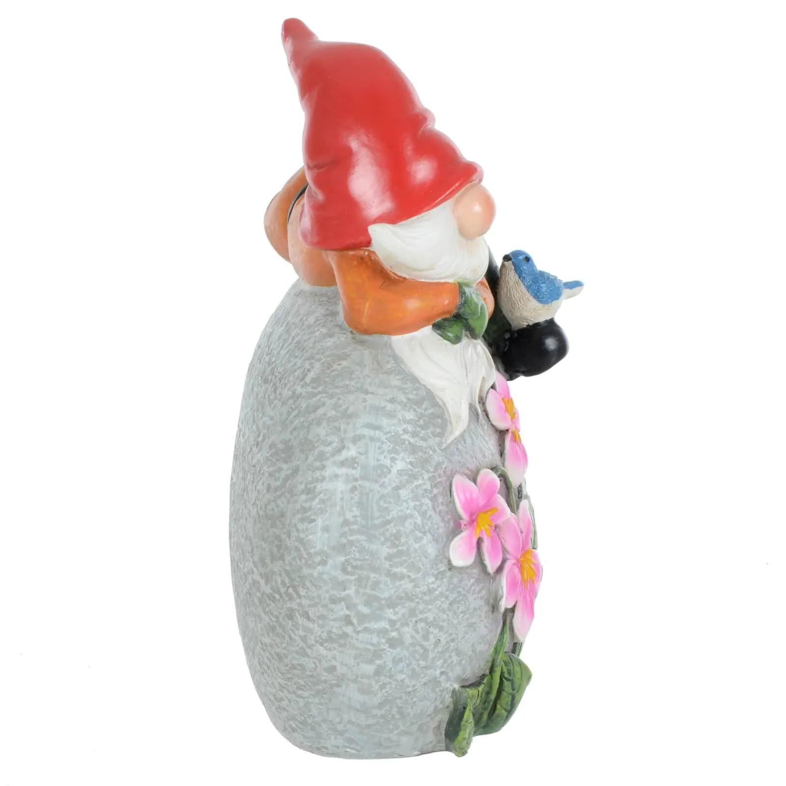 Garden Gnome On Pebble Welcome Ornament Resin Outdoor Decoration