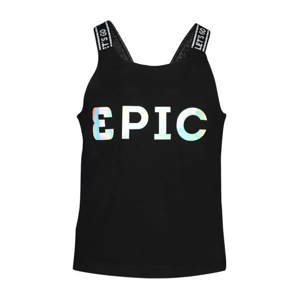 GIRLS CLASSIC SLEEVELESS EPIC T-SHIRT - BLACK