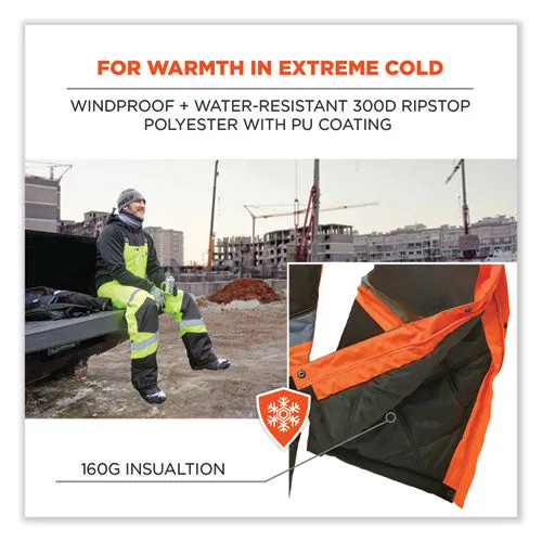 Glowear 8928 Class E Hi-vis Insulated Bibs, Medium, Orange, Ships In 1-3 Business Days