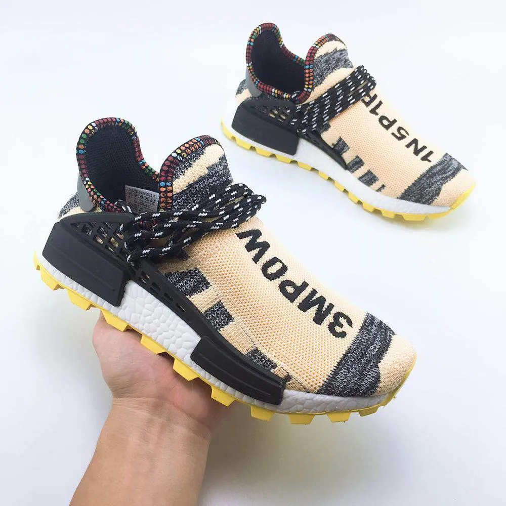 Human Race Running Shoes for Men Women Pharrell Williams White Red Sample Yellow Core Black Trainers Sports Sneakers 40-45