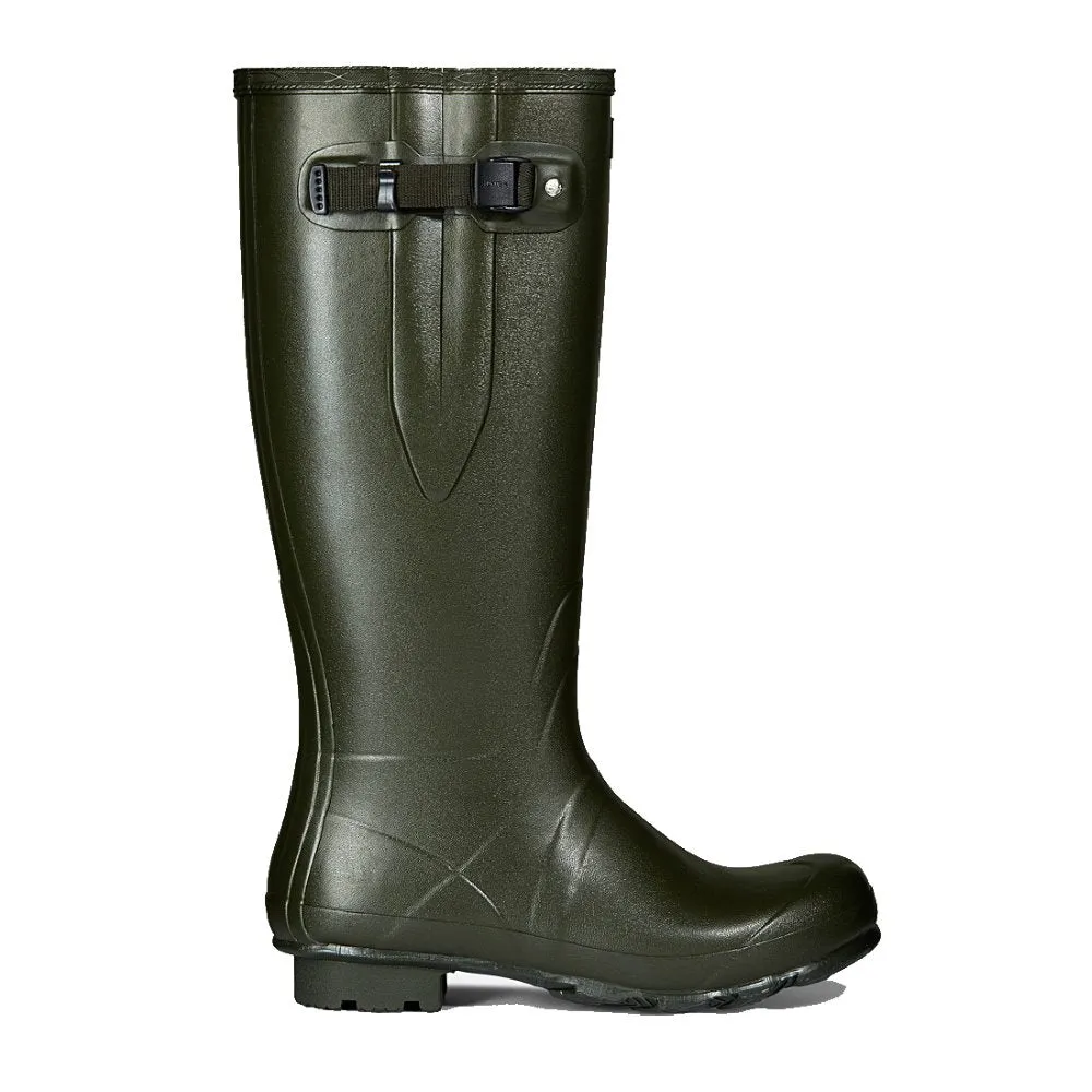 Hunter Men's Norris Field Side Adjustable Wellington Boots in Dark Olive