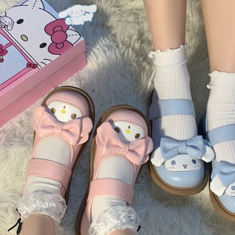 Kawaii Womens Kuromi Melody Cinnamoroll Mary Jane Shoes