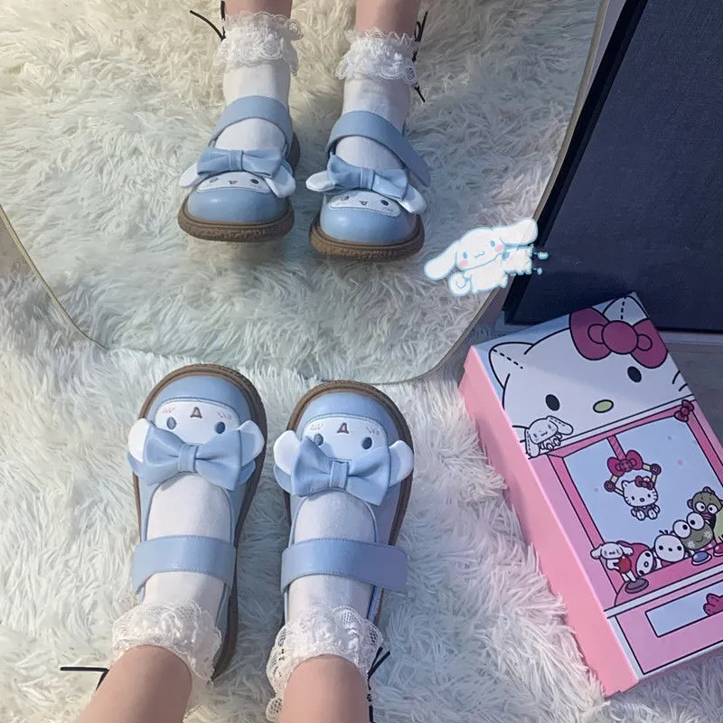 Kawaii Womens Kuromi Melody Cinnamoroll Mary Jane Shoes