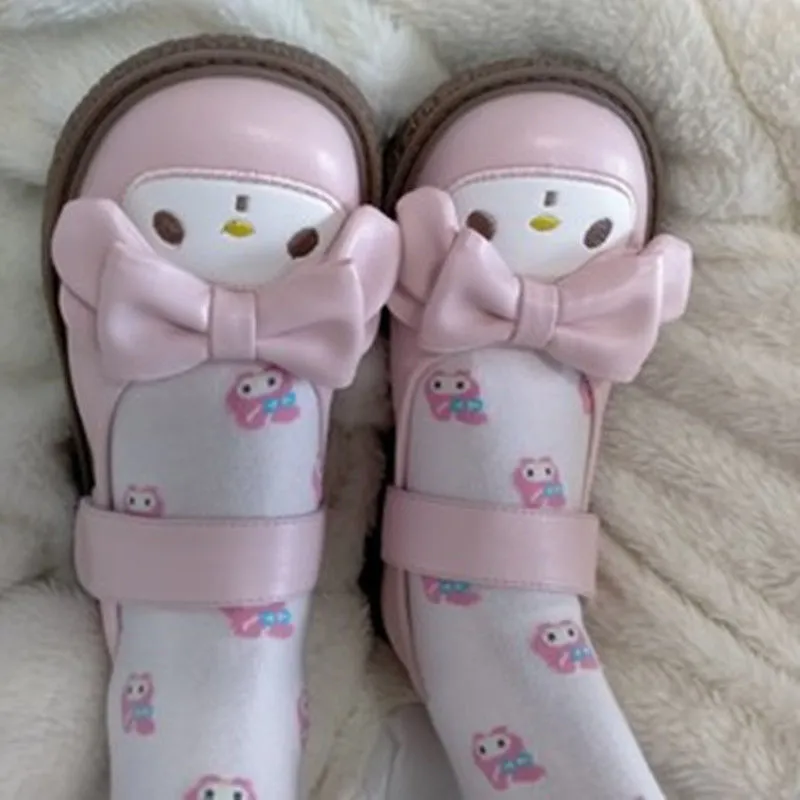 Kawaii Womens Kuromi Melody Cinnamoroll Mary Jane Shoes