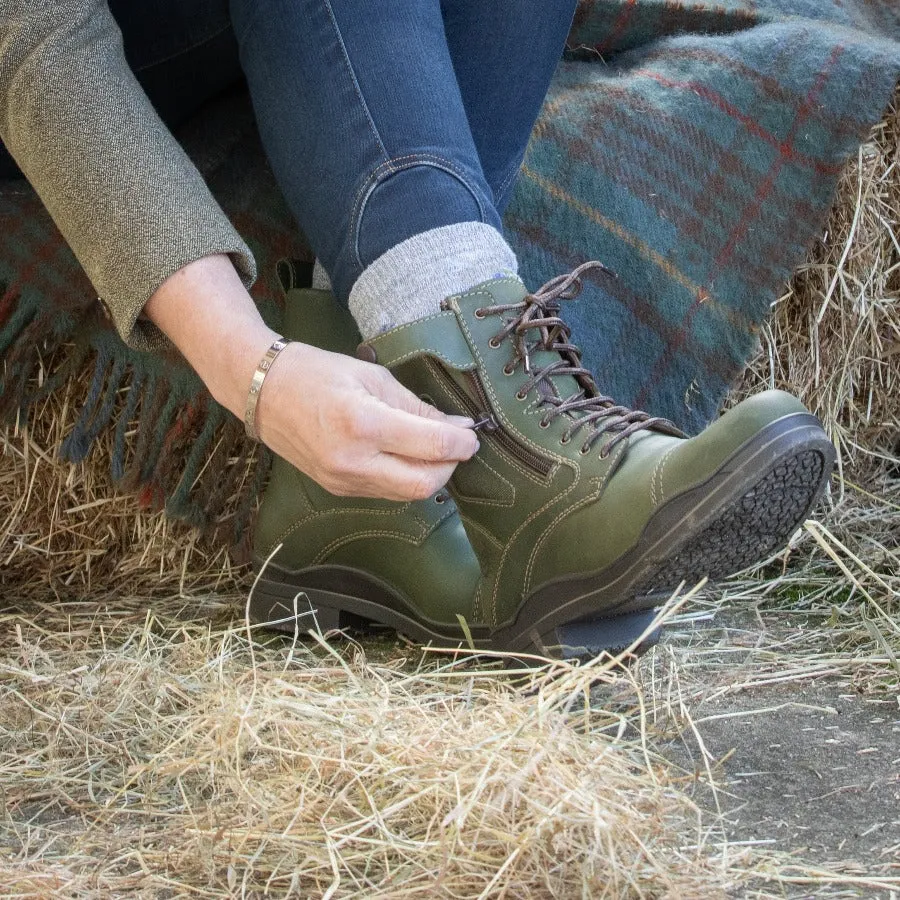 Kentucky Storm Waterproof Jodhpur Boots - Forest