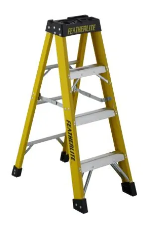 Ladder - Featherlite Series 6900 4′ Extra Heavy Duty Fiberglass Step Ladder, 6904