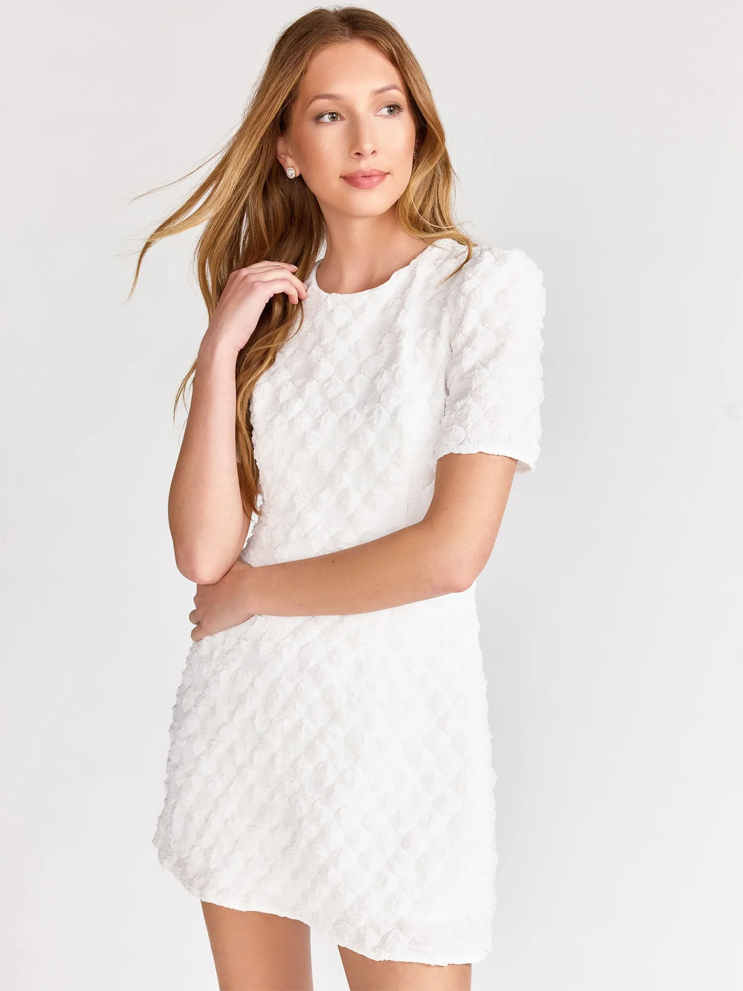 Lena Short Sleeve Popcorn Mini Dress - Brands We Love