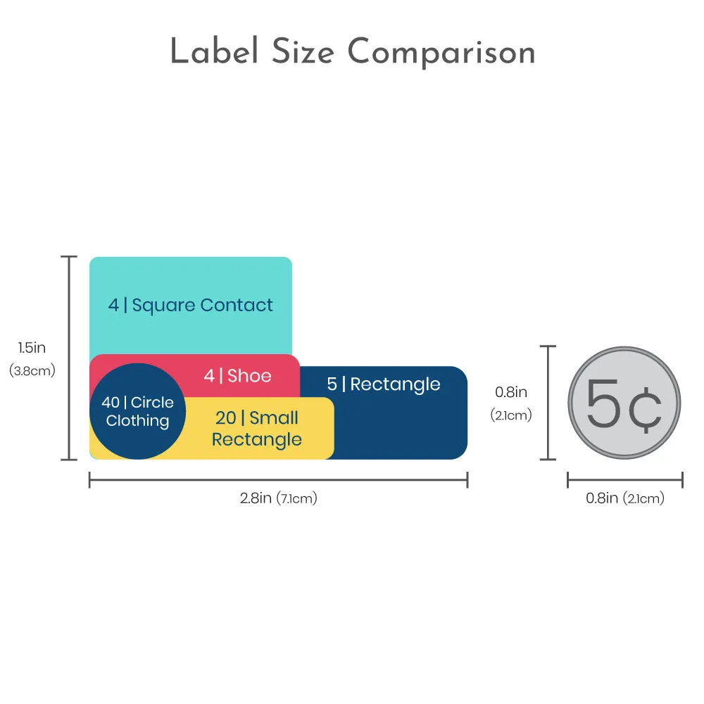 Multicolor Icon Camp Labels Pack