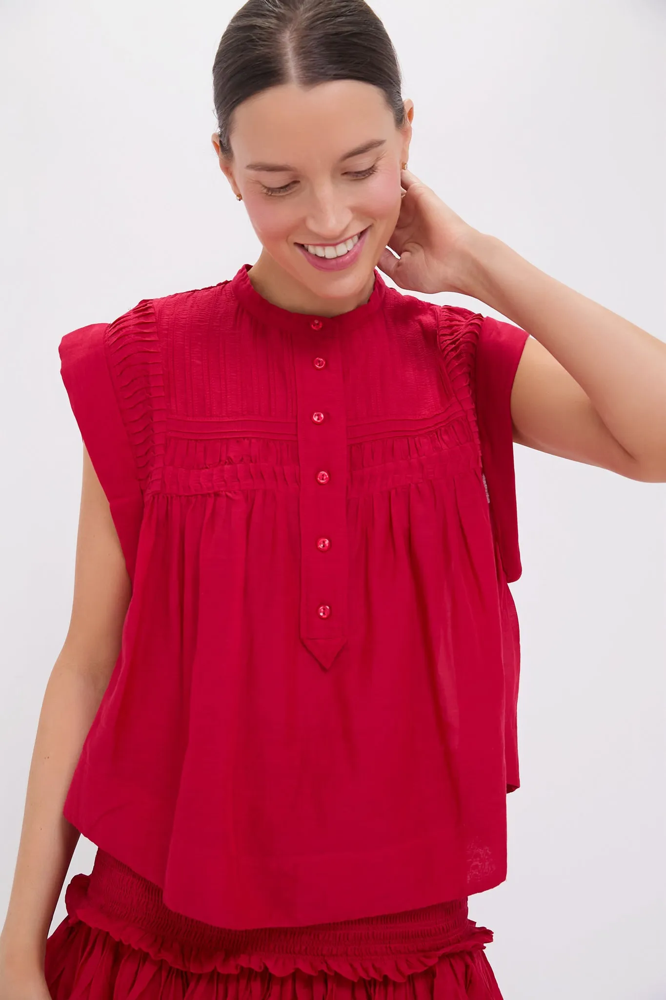 Red Leaza Top