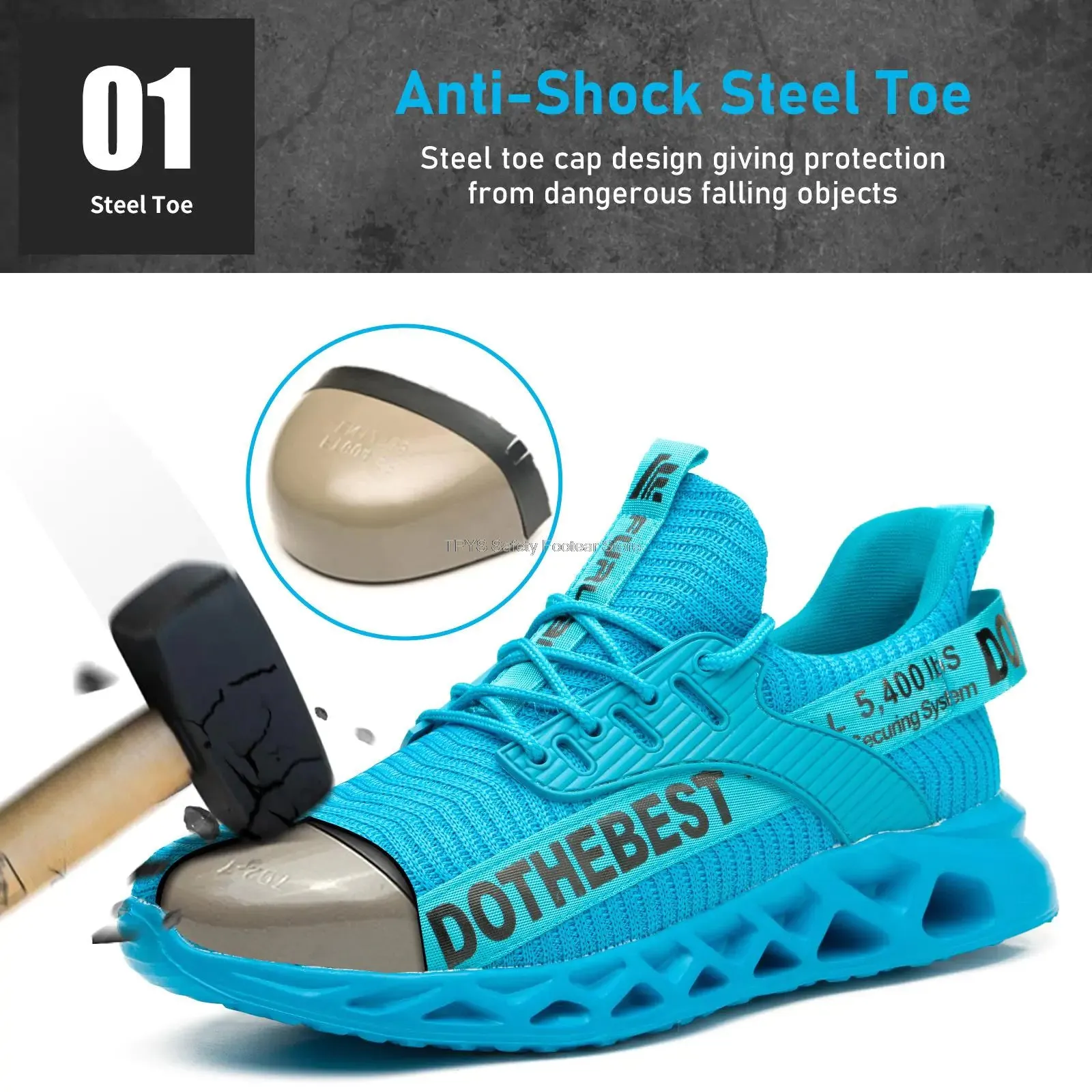 Safety Sneakers light weight steel toe