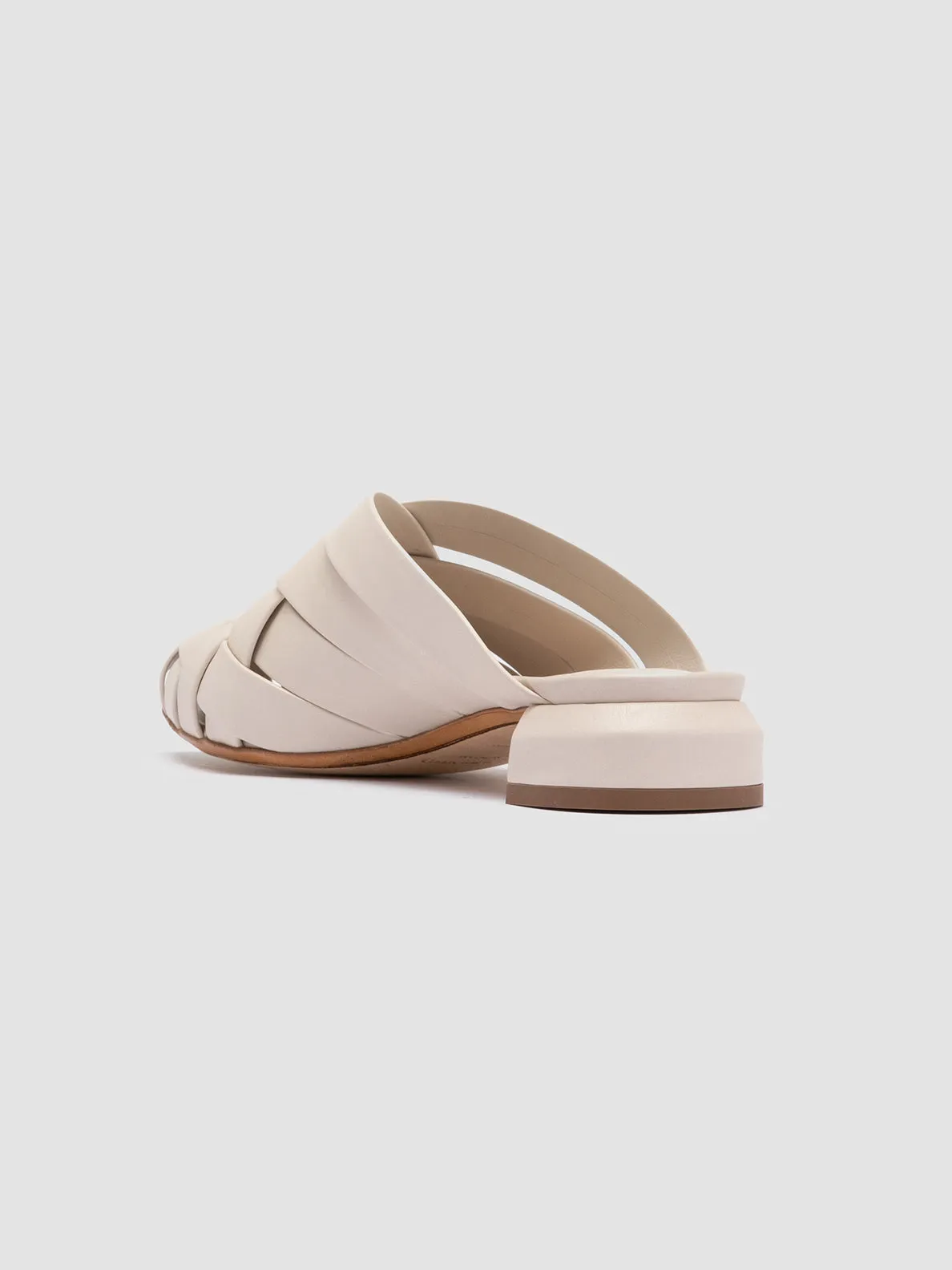 SAGE 105 - White Leather Mule Sandals