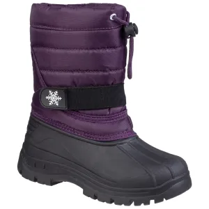 Senior Icicle Toggle Lace Snow Boots Purple