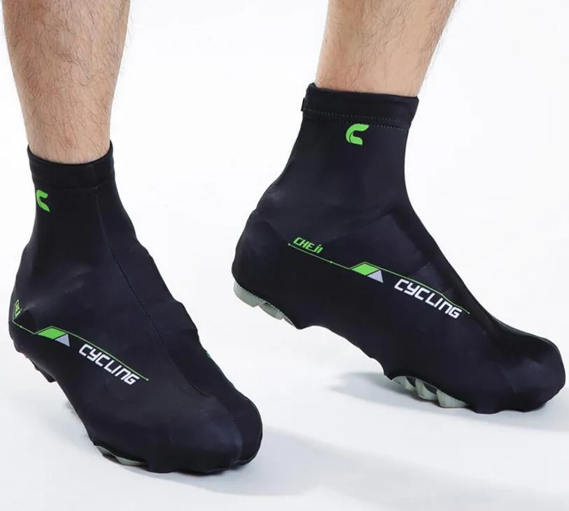 Solid Black Splash-proof Cycling Shoe Covers