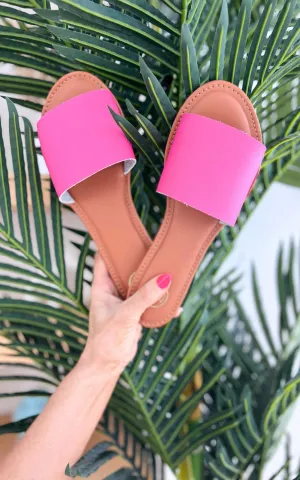 Sunny Fuchsia Slip-On Sandals - Final Sale