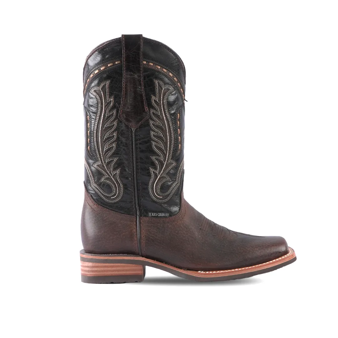 Texas Country  Western Boot Cheyenne Choco Rodeo Toe E28