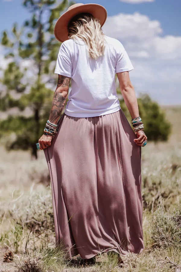 The Perfect Pocketed Maxi Skirt - Mocha