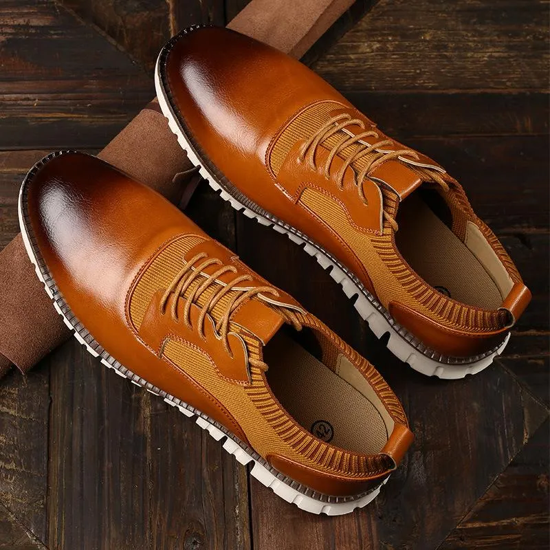 Trendy breathable lightweight sole casual shoes - Brown