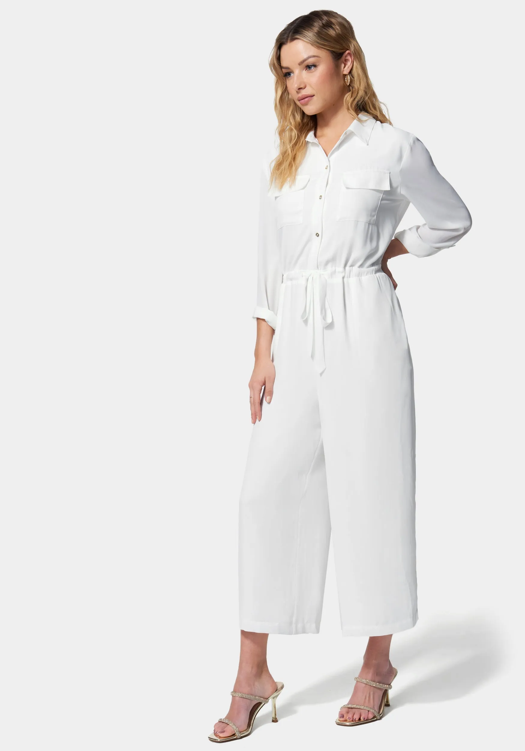 Utility Pocket Culotte Jumpsuit