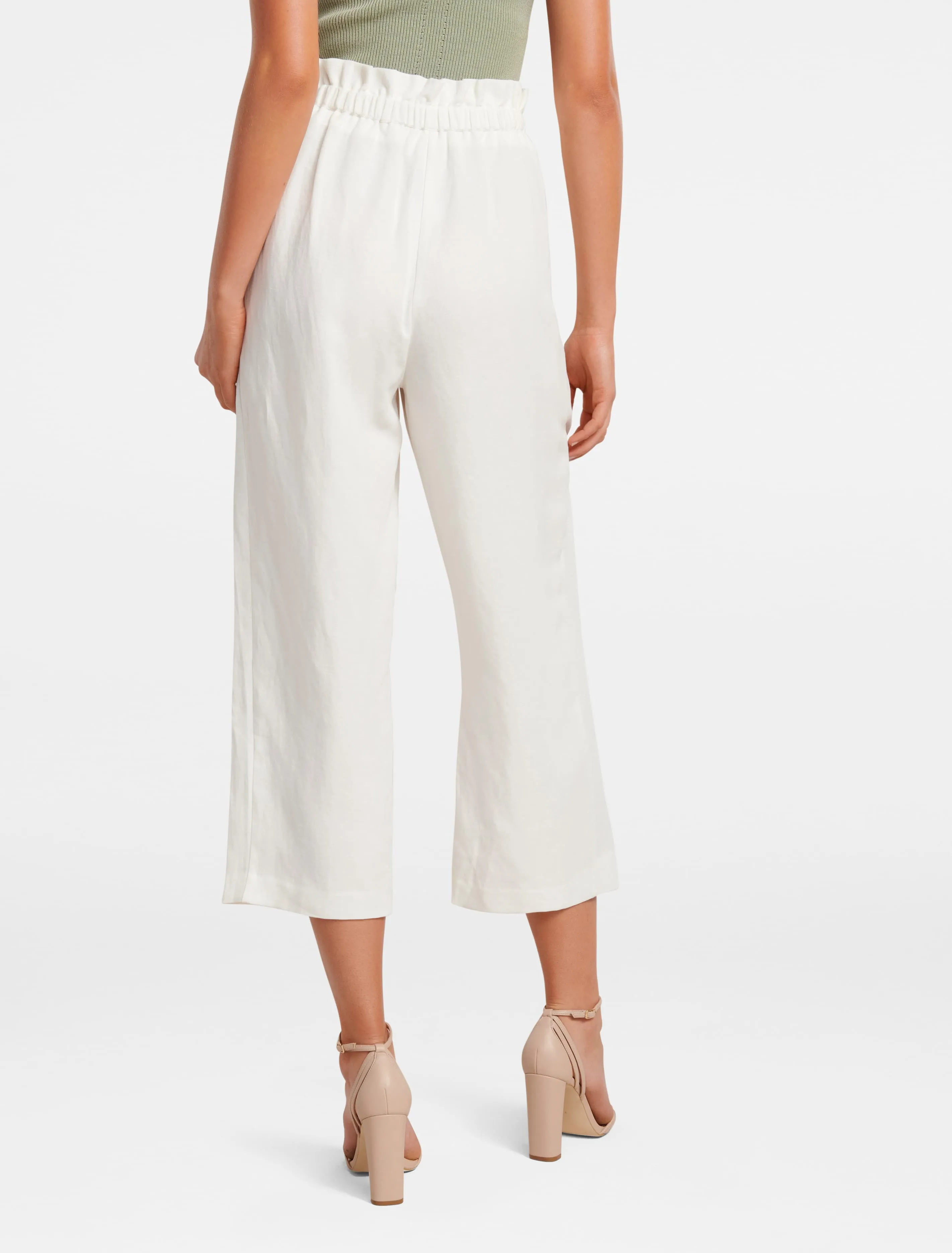 Valerie Paperbag Waist Linen Culotte