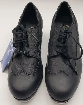 Wing-Tip -- Leather  Tap Shoe Oxford -- Black