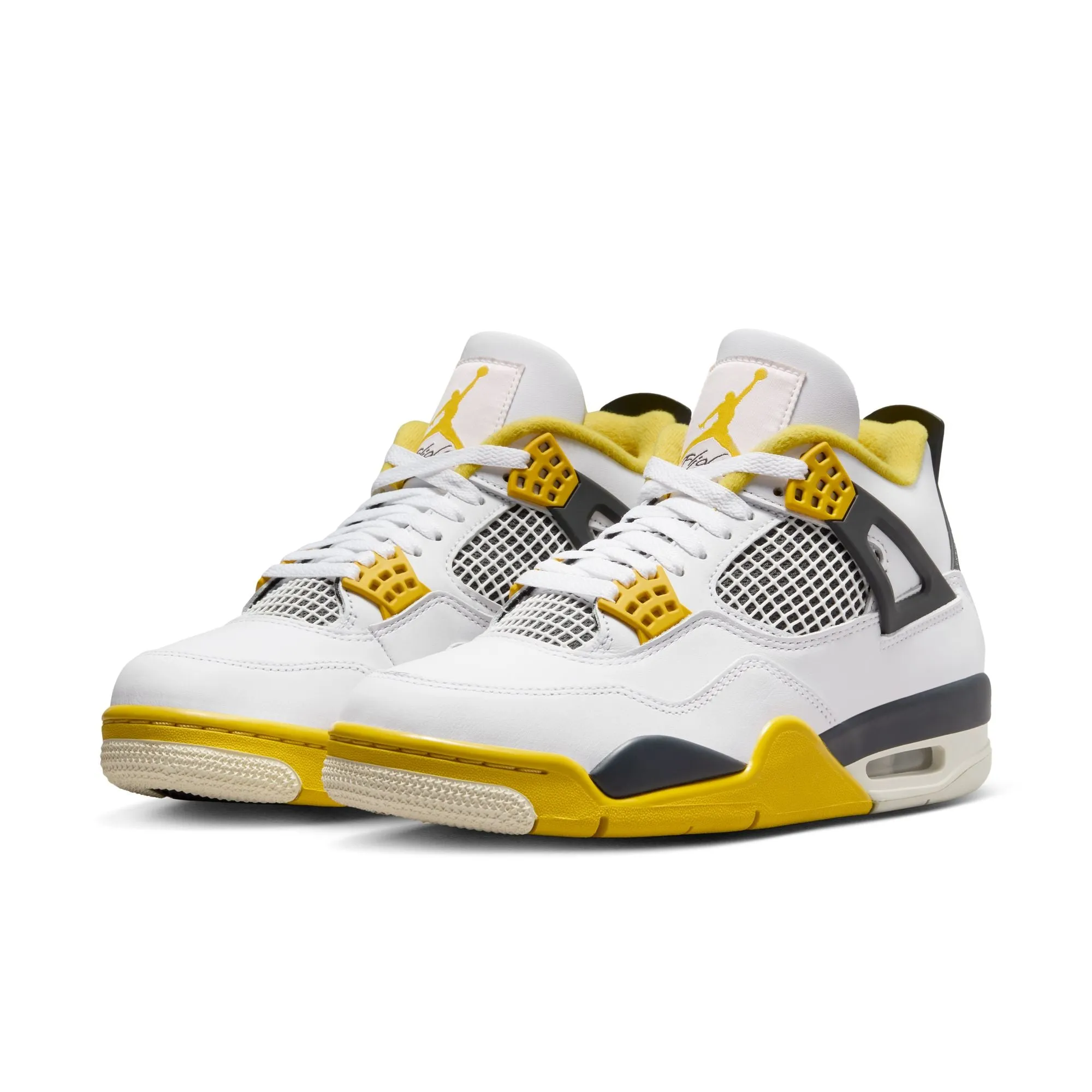 Women's Air Jordan 4 Retro - WHITE/COCONUT MILK-VIVID SULFUR