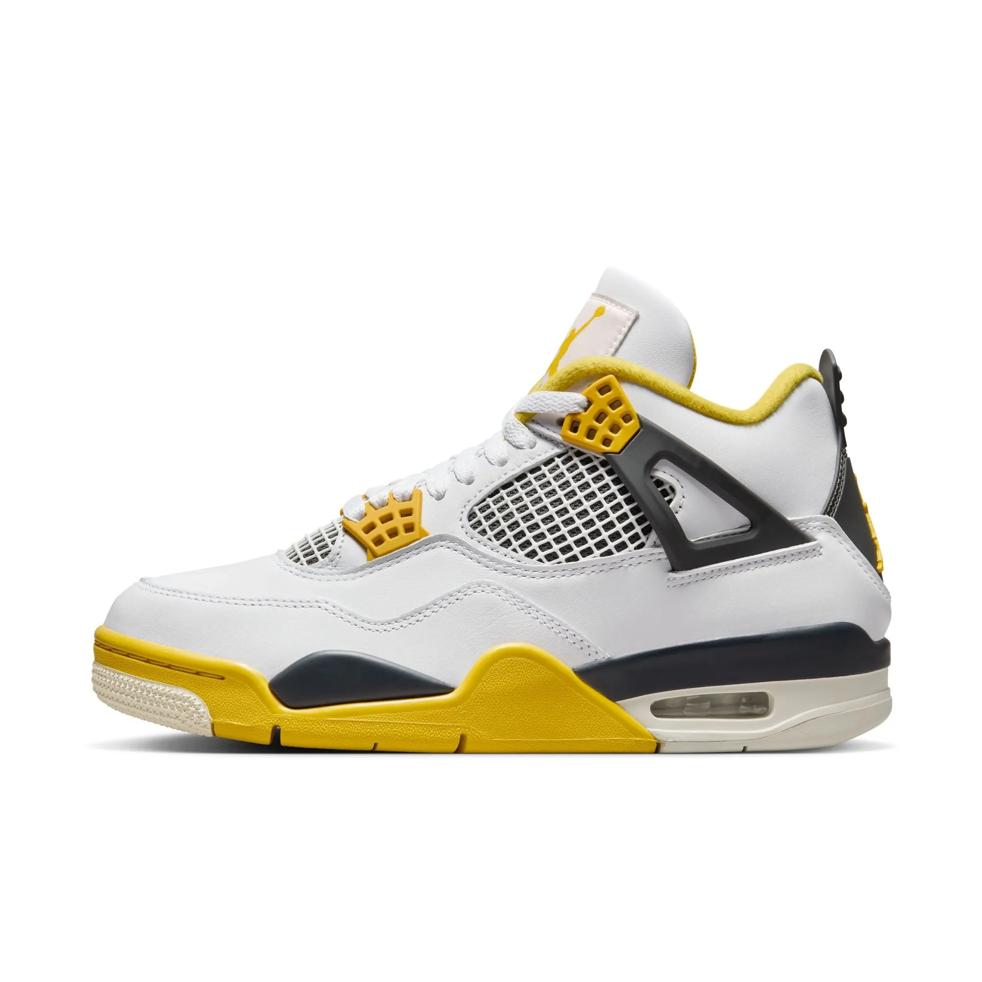 Women's Air Jordan 4 Retro - WHITE/COCONUT MILK-VIVID SULFUR