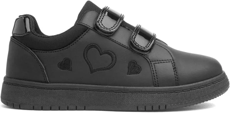 XL Buttermere Kids Black Easy Fasten Trainer