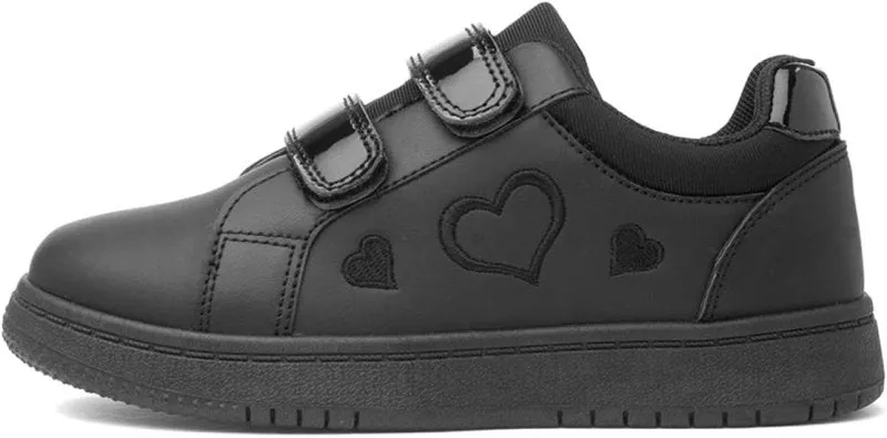 XL Buttermere Kids Black Easy Fasten Trainer