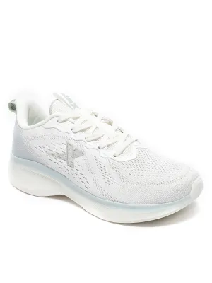 XTEP Canvas White,Green Running Shoes for Women Euro- 37